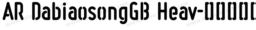 AR DabiaosongGB Heav字体转换